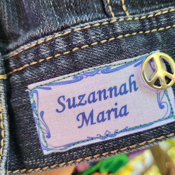 Vintage Trims Upcycled Denim Jacket  - Medium - Picture 6 of 10